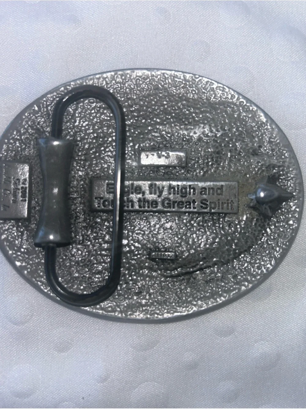 Vintage 2001 Siskiyou V-3 Eagle Silhouette Antique Buckle USA  Pewter Tone Alloy